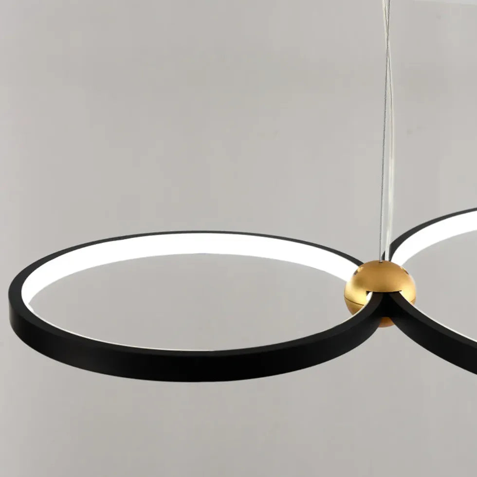 Black Bar Pendant Light For Living Room Arisha Metal & Acrylic Ip20