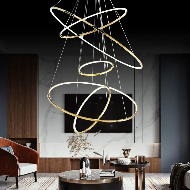 Gold Chandelier For Living Room Arisha Acrylic Ip20 Led