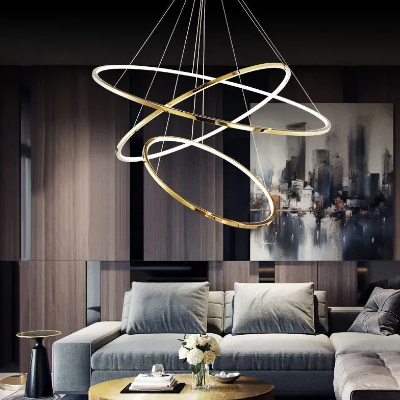 Gold Chandelier For Living Room Arisha Acrylic Ip20 Led