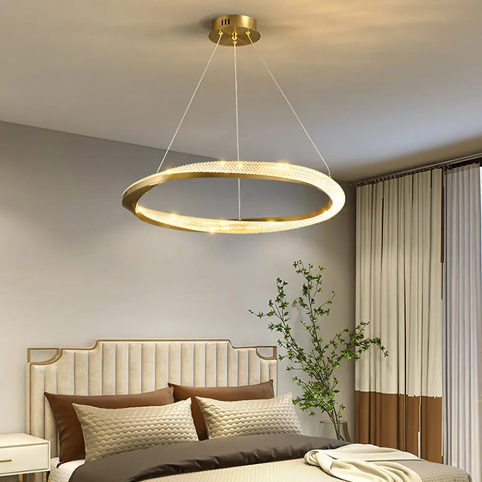 Gold Statement Pendant Light For Bedroom Arisha Metal Ip20