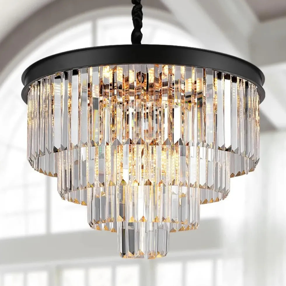 Black Traditional Chandeliers For Bedroom Arisha Crystal Ip20