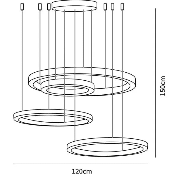 Gold Chandelier For Kitchen Avi Metal Led