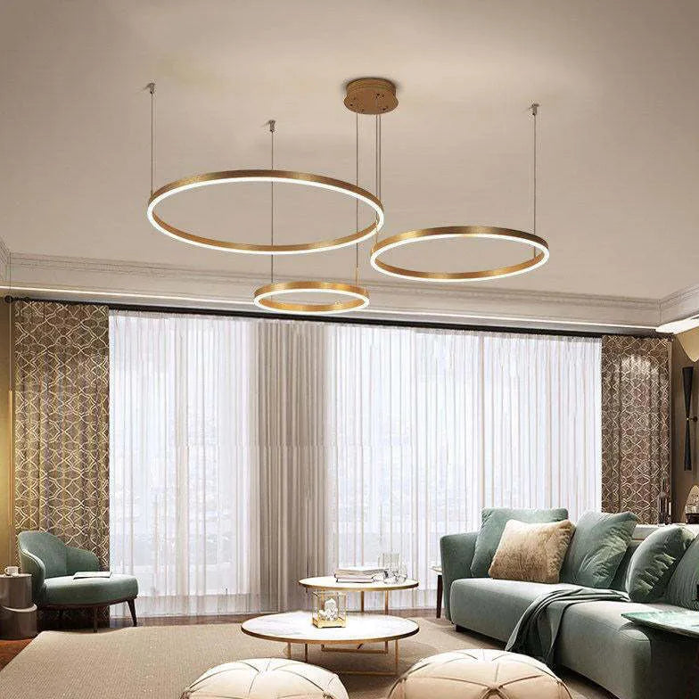 Chandelier For Bedroom Circle Arisha Metal Led Ip20 Warm White