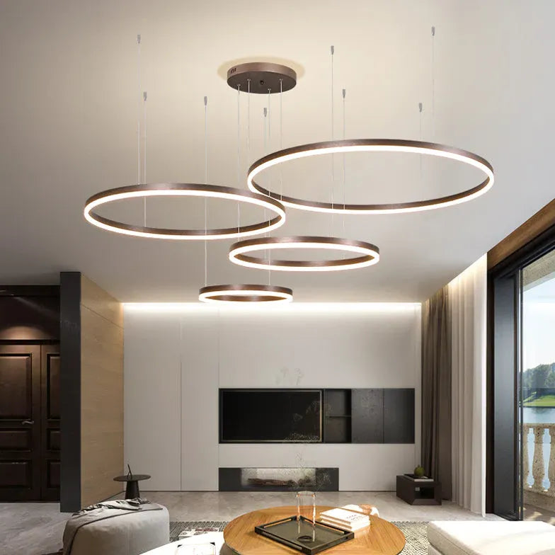 Chandelier For Bedroom Circle Arisha Metal Led Ip20 Warm White