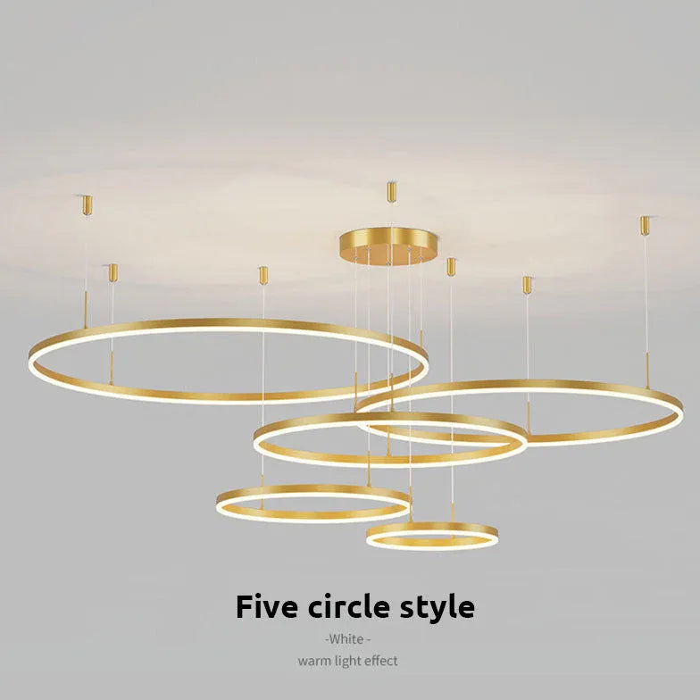 Chandelier For Bedroom Circle Arisha Metal Led Ip20 Warm White