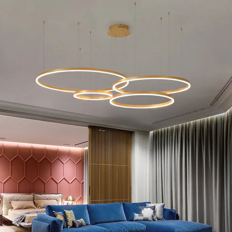 Chandelier For Bedroom Circle Arisha Metal Led Ip20 Warm White