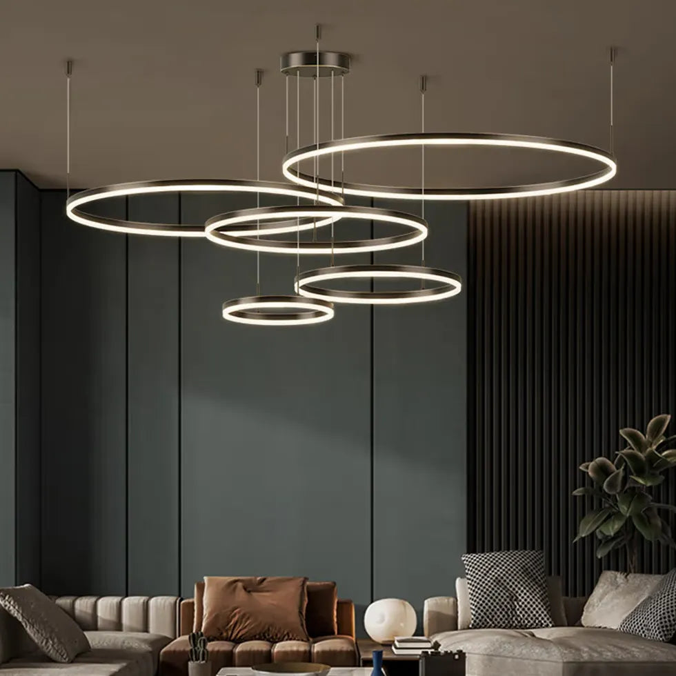 Chandelier For Bedroom Circle Arisha Metal Led Ip20 Warm White