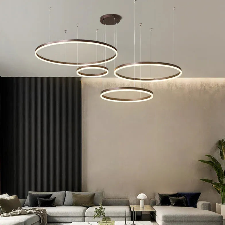 Chandelier For Bedroom Circle Arisha Metal Led Ip20 Warm White