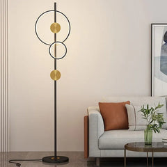 Black Floor Lamp For Study Room Arisha Metal & Acrylic