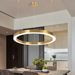 Gold Statement Pendant Light For Bedroom Arisha Metal & Acrylic Ip20 Led