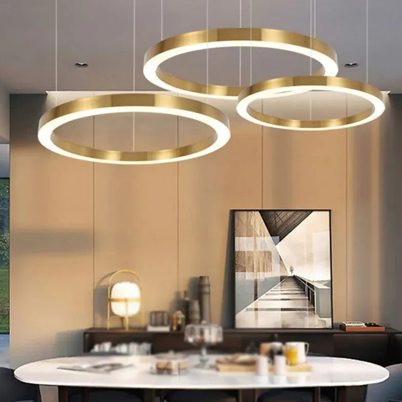 Gold Statement Pendant Light For Bedroom Arisha Metal & Acrylic Ip20 Led