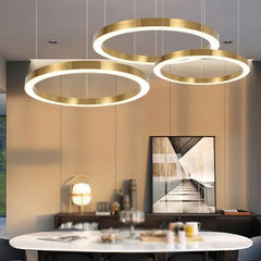 Gold Statement Pendant Light For Bedroom Arisha Metal & Acrylic Ip20 Led