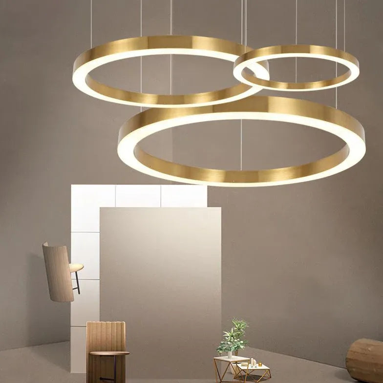 Gold Statement Pendant Light For Bedroom Arisha Metal & Acrylic Ip20 Led