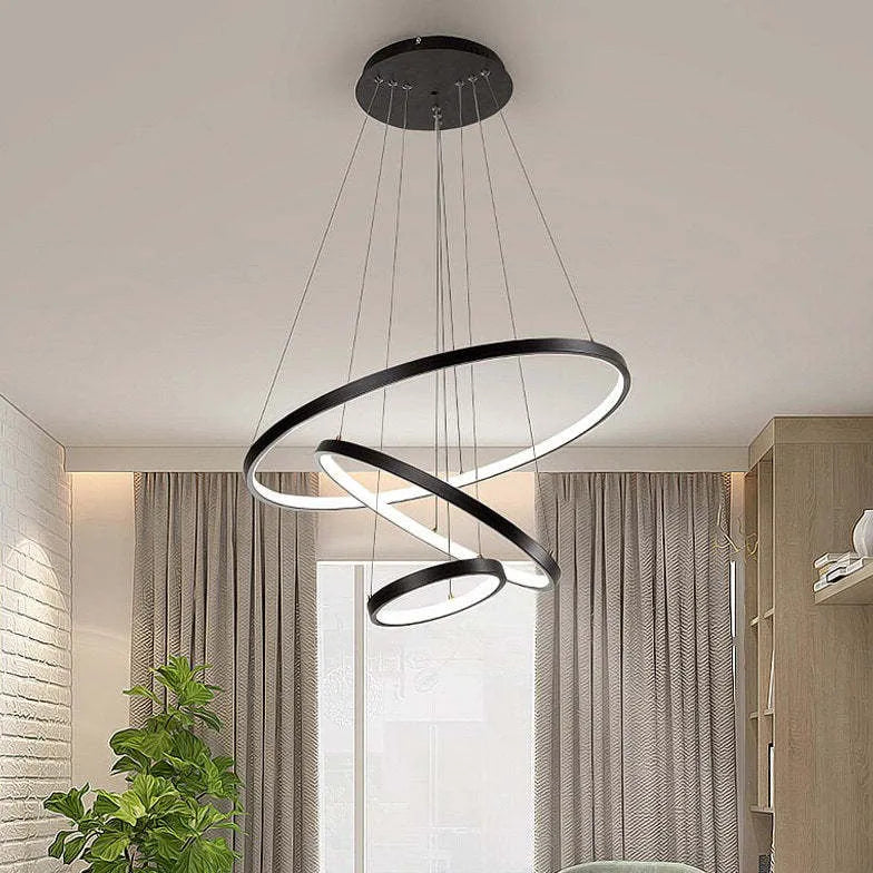 Black Arisha Pendant Light, Inner Ring