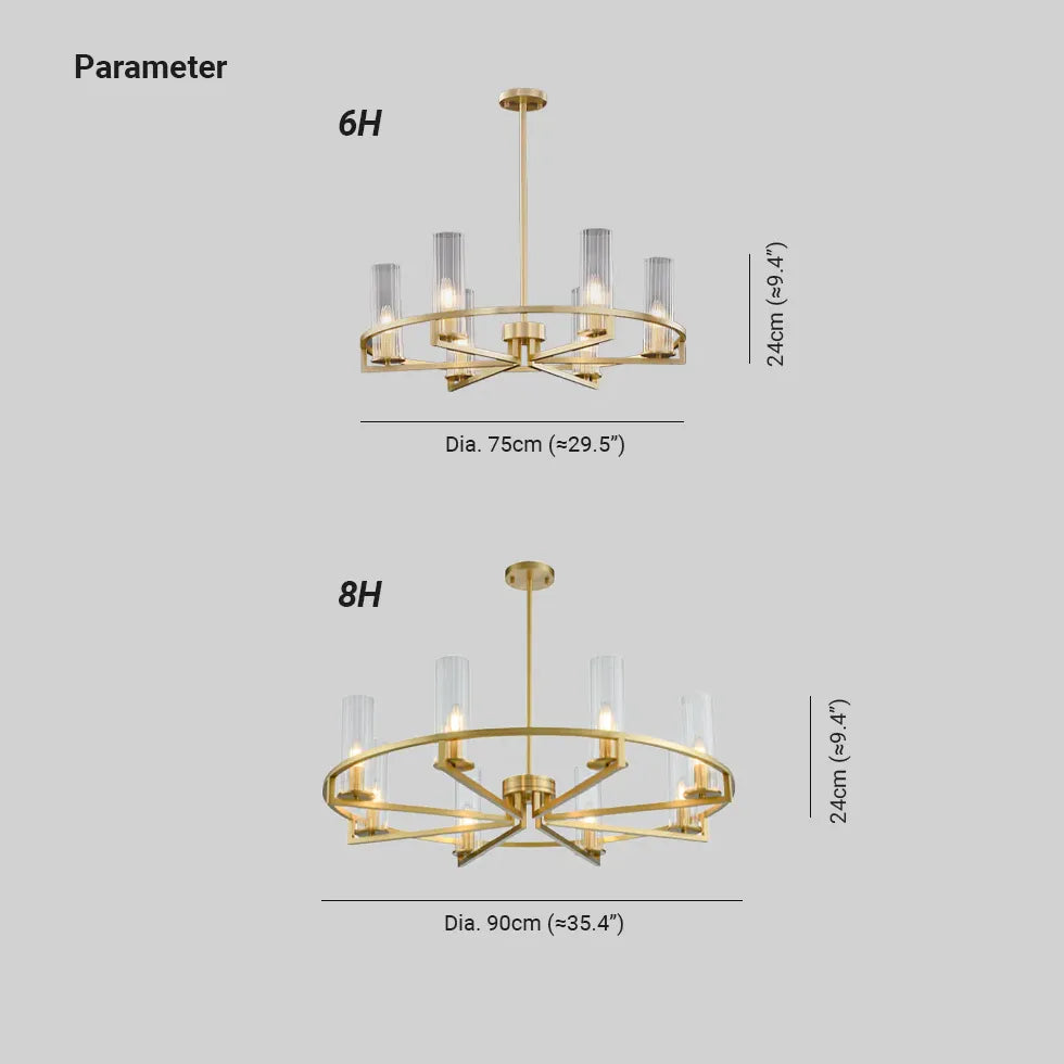 Chandelier For Bedroom Arisha Glass Ip20