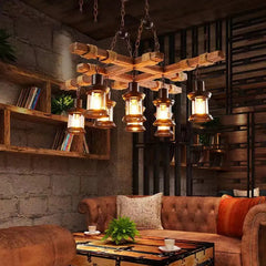 Statement Pendant Light For Living Room Austin Wood Led Without Bulbs Ip20