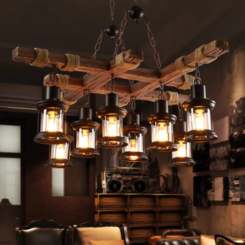 Statement Pendant Light For Living Room Austin Wood Led Without Bulbs Ip20