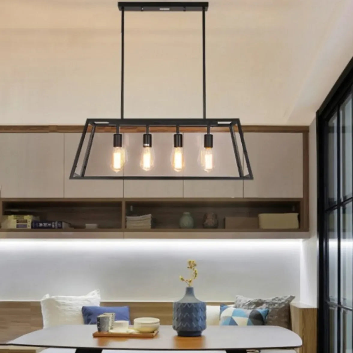 Black Chandelier For Kitchen Austin Metal Led Ip20