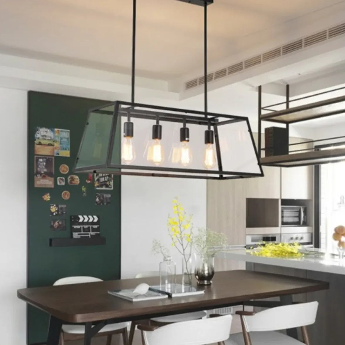 Black Chandelier For Kitchen Austin Metal Led Ip20