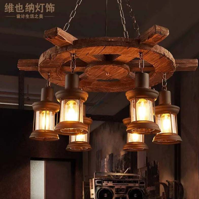 Statement Pendant Light For Living Room Austin Wood Ip20