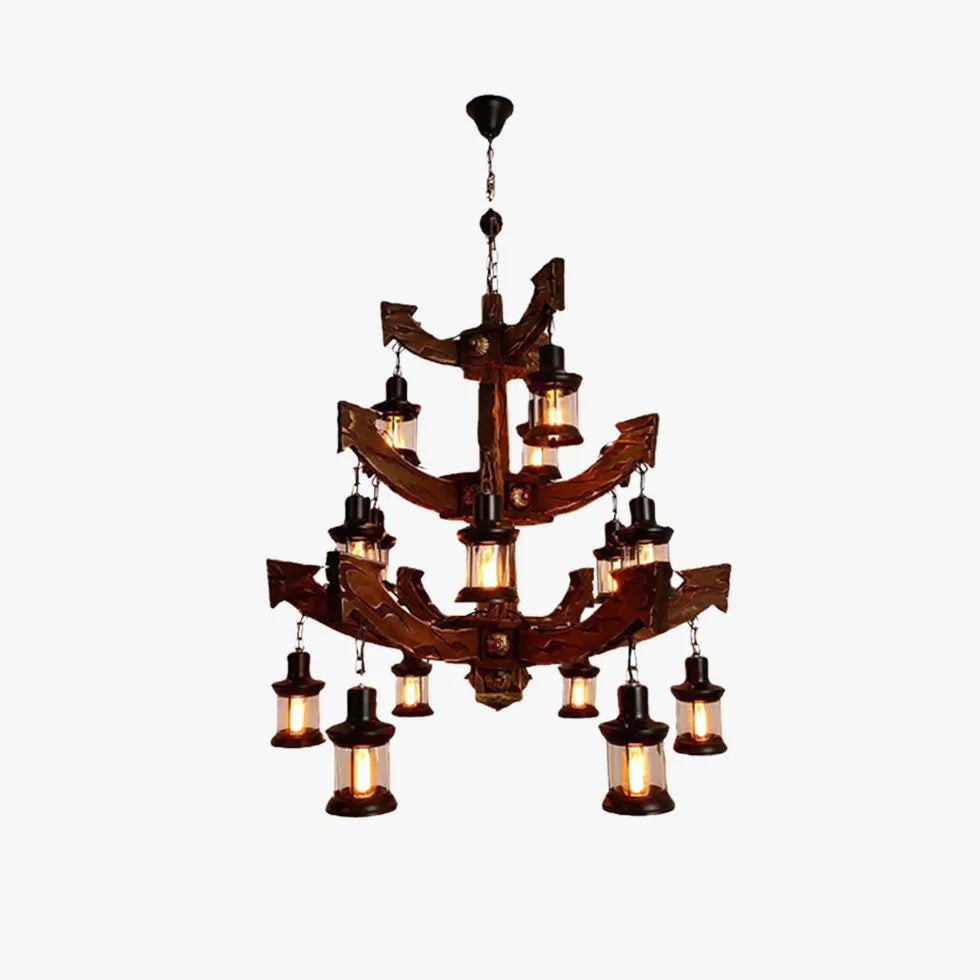 Chandelier For Bedroom Austin Pine Wood Led