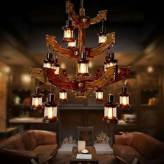 Chandelier For Bedroom Austin Pine Wood Led