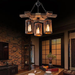 Statement Pendant Light For Living Room Austin Wood Without Bulbs Led Ip20