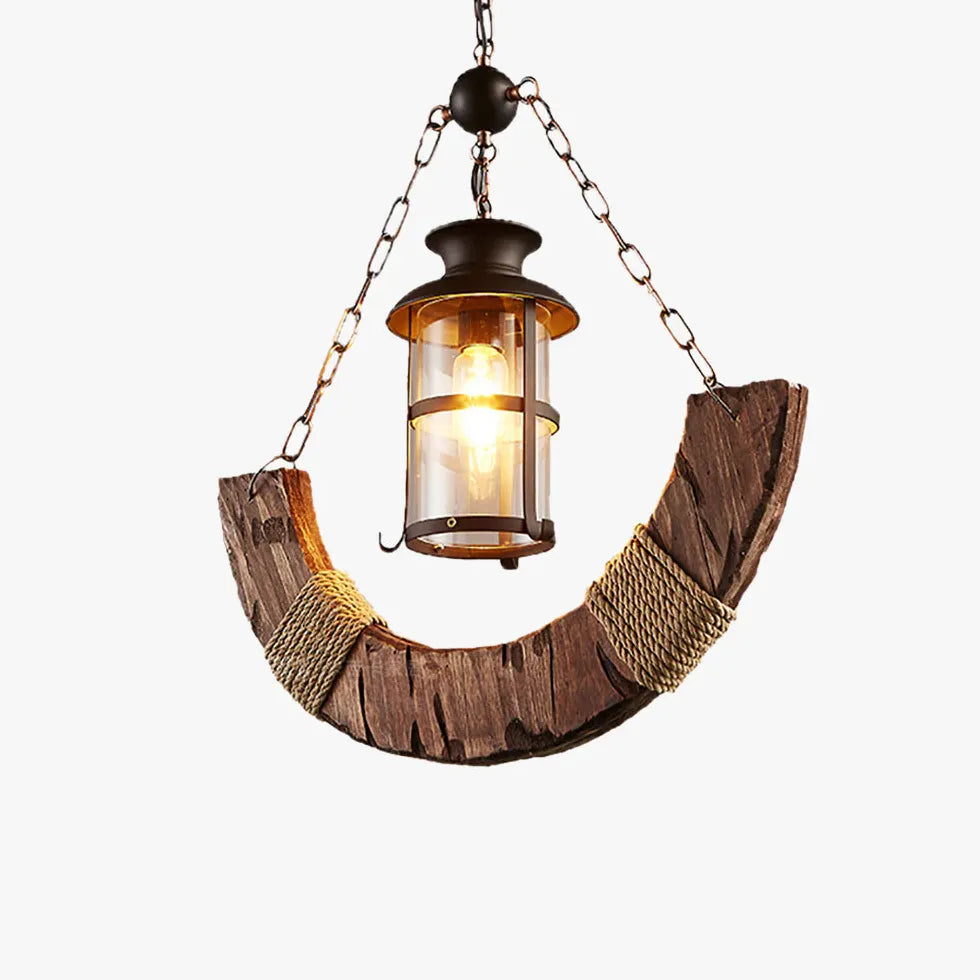 Light Single Pendant For Bedroom Austin Pine Wood Led Ip20