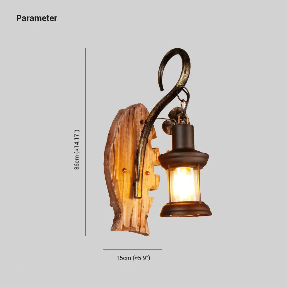 Lanterns Austin Pine Wood Led