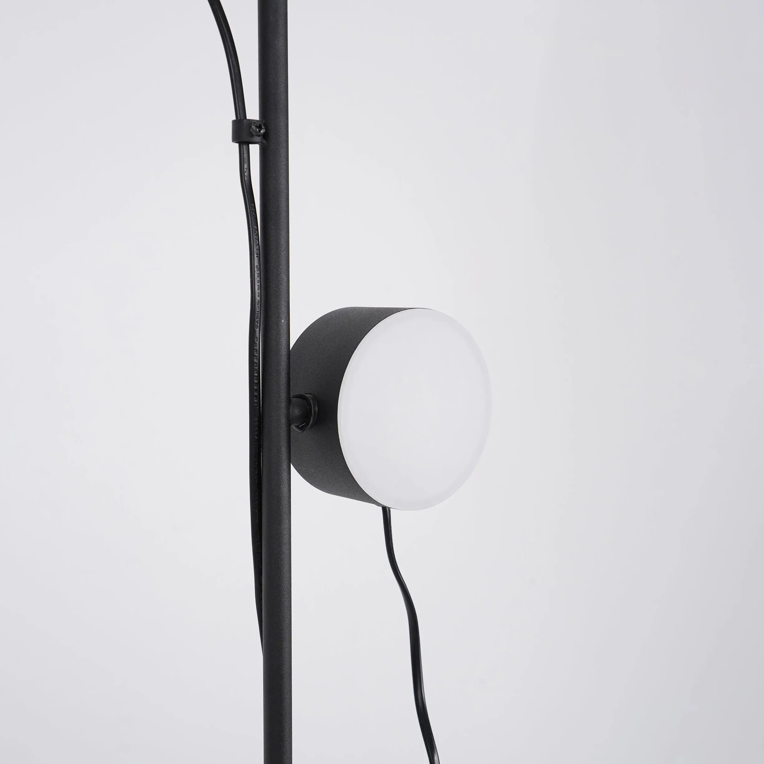 Black Floor Lamp For Bedroom Linear Avi Metal & Acrylic Neutral Light Plug Led