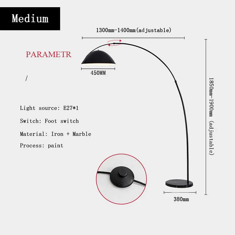 Black Floor Lamp For Study Room Avi Metal