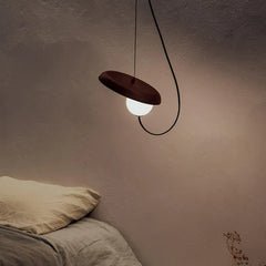 Black Bedside Pendant Light For Bedroom Avi Metal