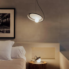 Black Bedside Pendant Light For Bedroom Avi Metal