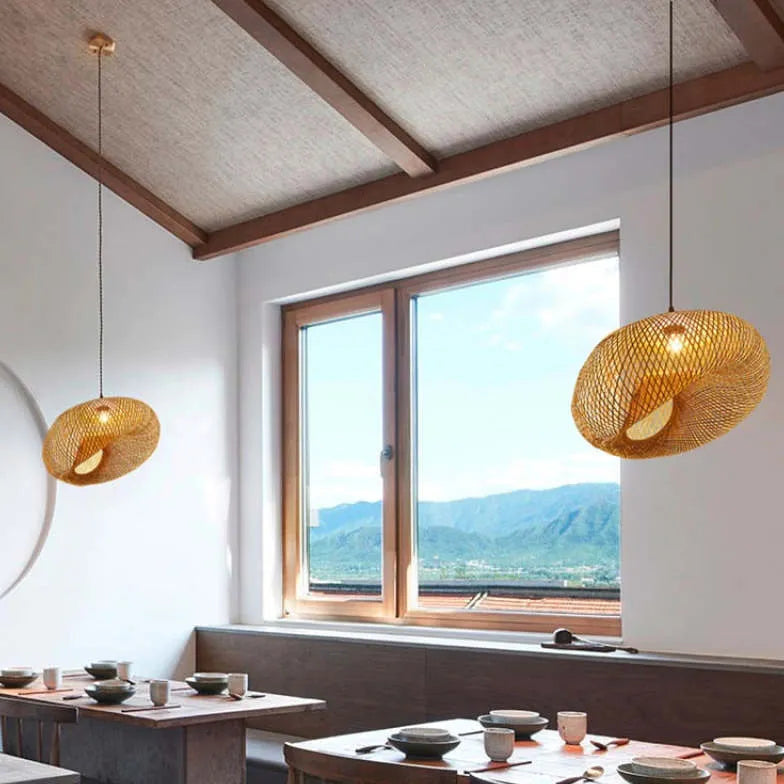 Pendant Light - Bamboo Rattan