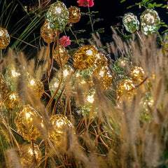 Gold Floor Lamp & Lanterns Round Bella Metal & Glass