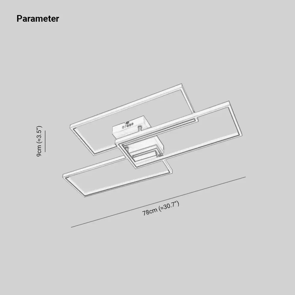 Flush Light For Bedroom Rectangular Bouvet Metal Led