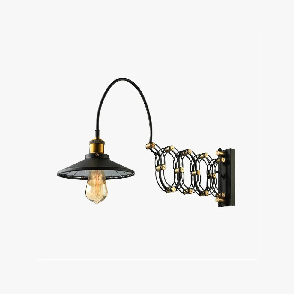 Black Single Arm Wall Light For Bedroom Brady Metal Ip20 Led