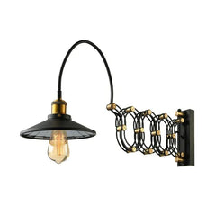 Black Single Arm Wall Light For Bedroom Brady Metal Ip20 Led