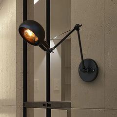 Black Single Arm Wall Light For Bedroom Brady Metal Led Ip20