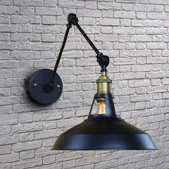 Black Single Arm Wall Light For Bedroom Brady Metal