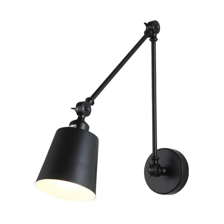 Black Single Arm Wall Light For Bedroom Brady Metal Ip20 Led