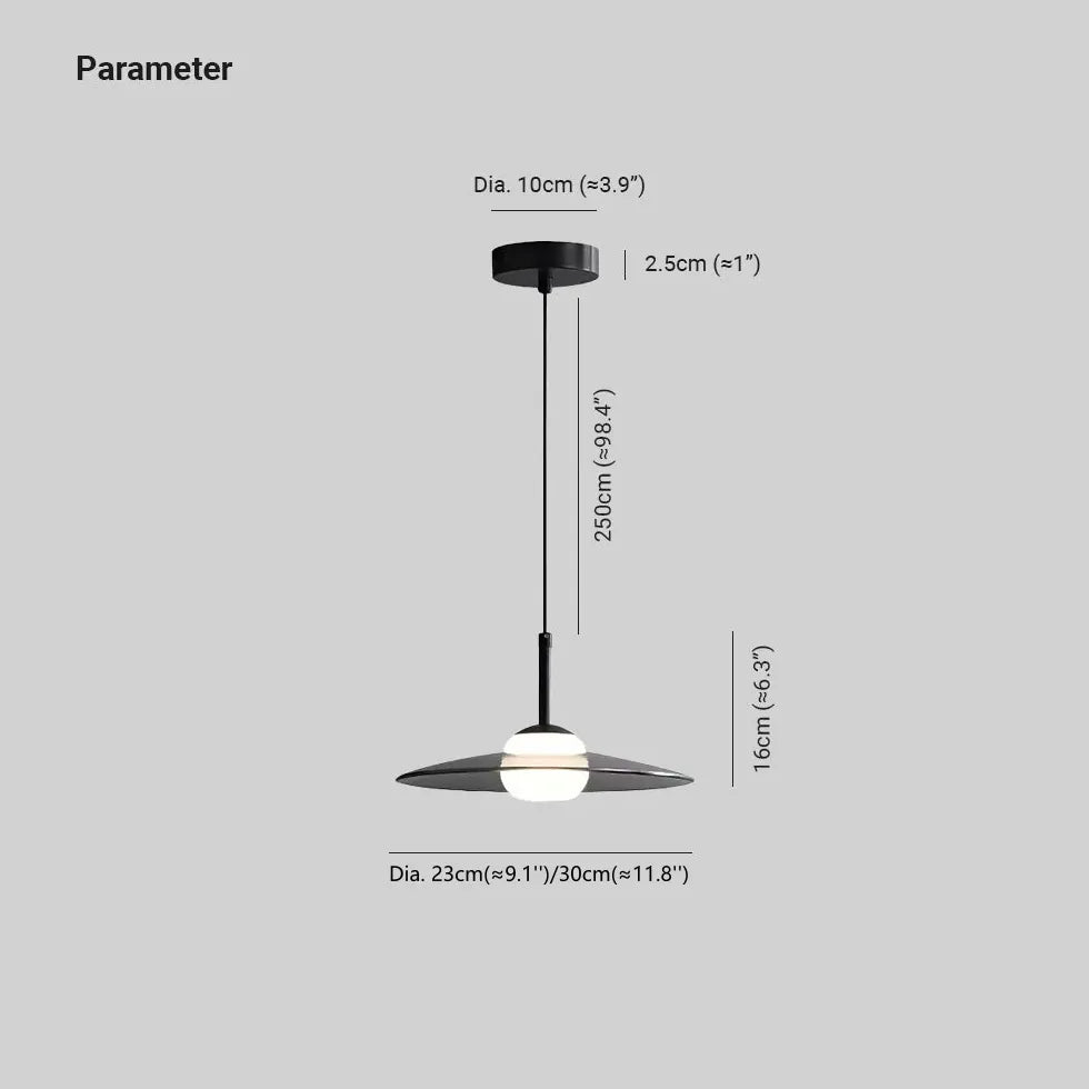 Light Single Pendant For Bedroom Cairns Metal & Glass Ip20 Led