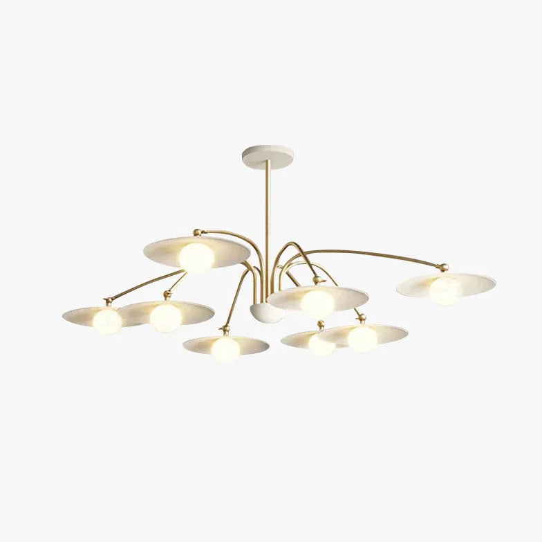 White Chandelier For Living Room Cairns Metal & Glass Led