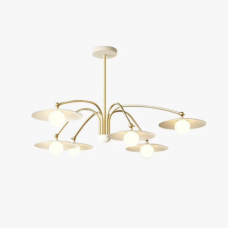 White Chandelier For Living Room Cairns Metal & Glass Led