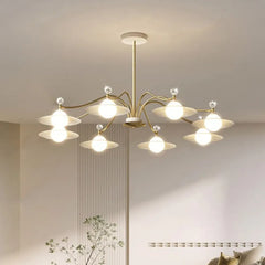 Gold Statement Pendant Light For Bedroom Carins Metal & Glass Ip20