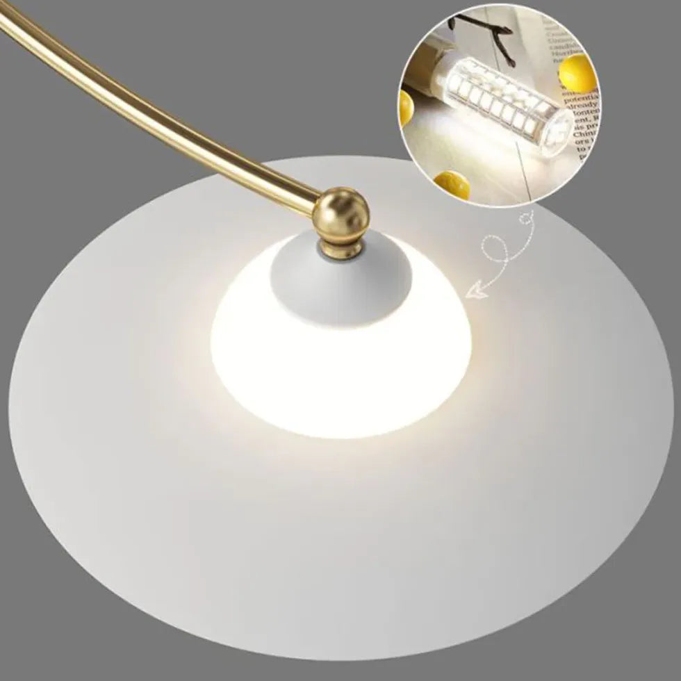 Gold Statement Pendant Light For Bedroom Carins Metal & Glass Ip20