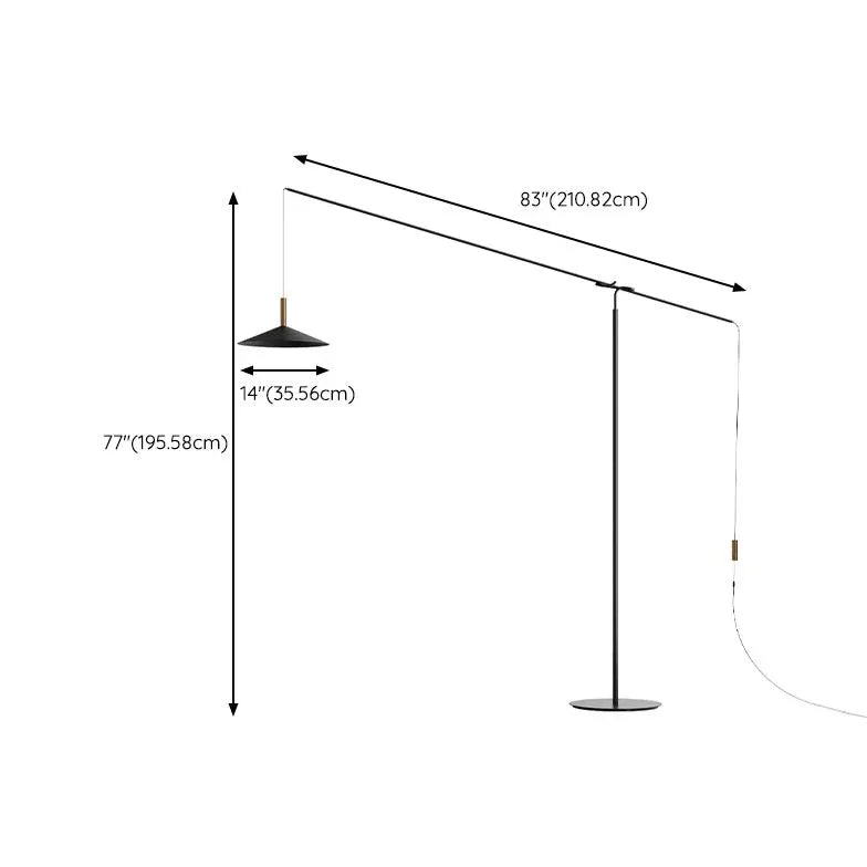 Black Floor Lamp For Living Room Carins Metal Plug Led Ip20