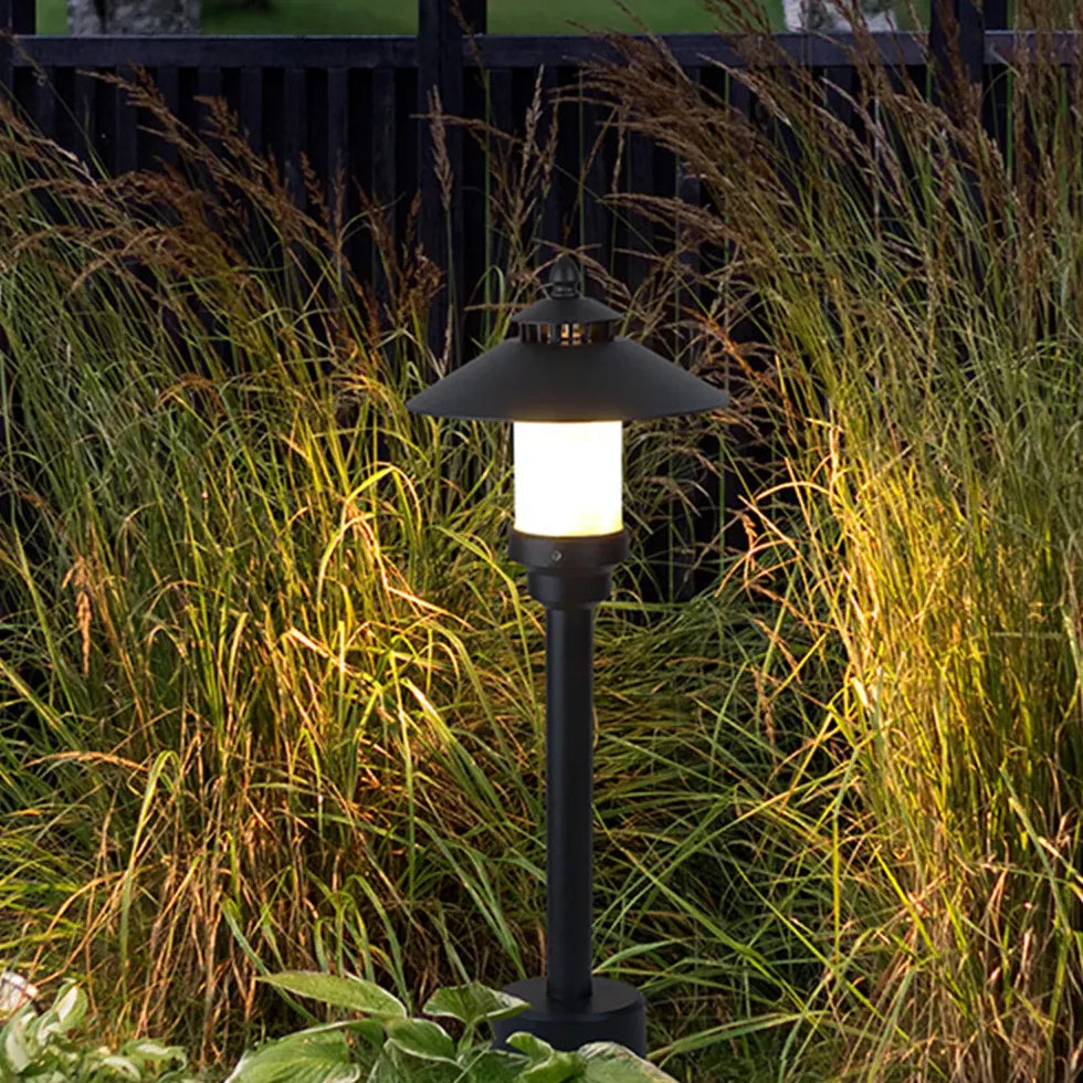 Black Post & Bollard Light Carins Metal Outdoor Ip65 Led