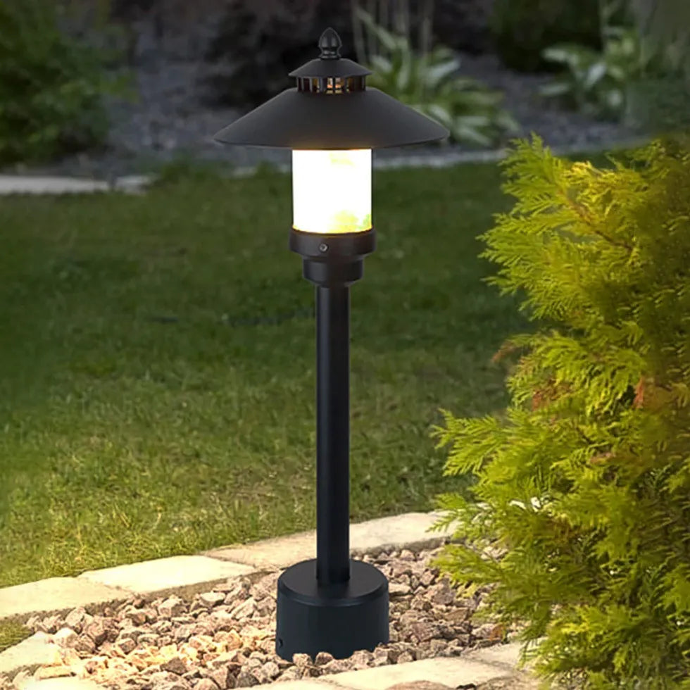 Black Post & Bollard Light Carins Metal Outdoor Ip65 Led