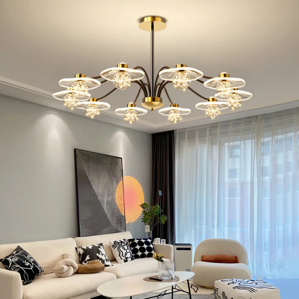 Chandelier For Bedroom Carins Metal & Acrylic Ip20